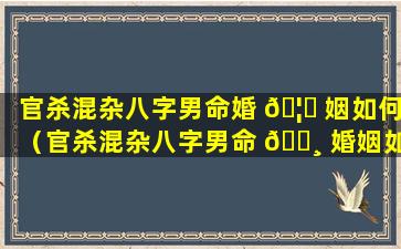 官杀混杂八字男命婚 🦁 姻如何（官杀混杂八字男命 🌸 婚姻如何看）